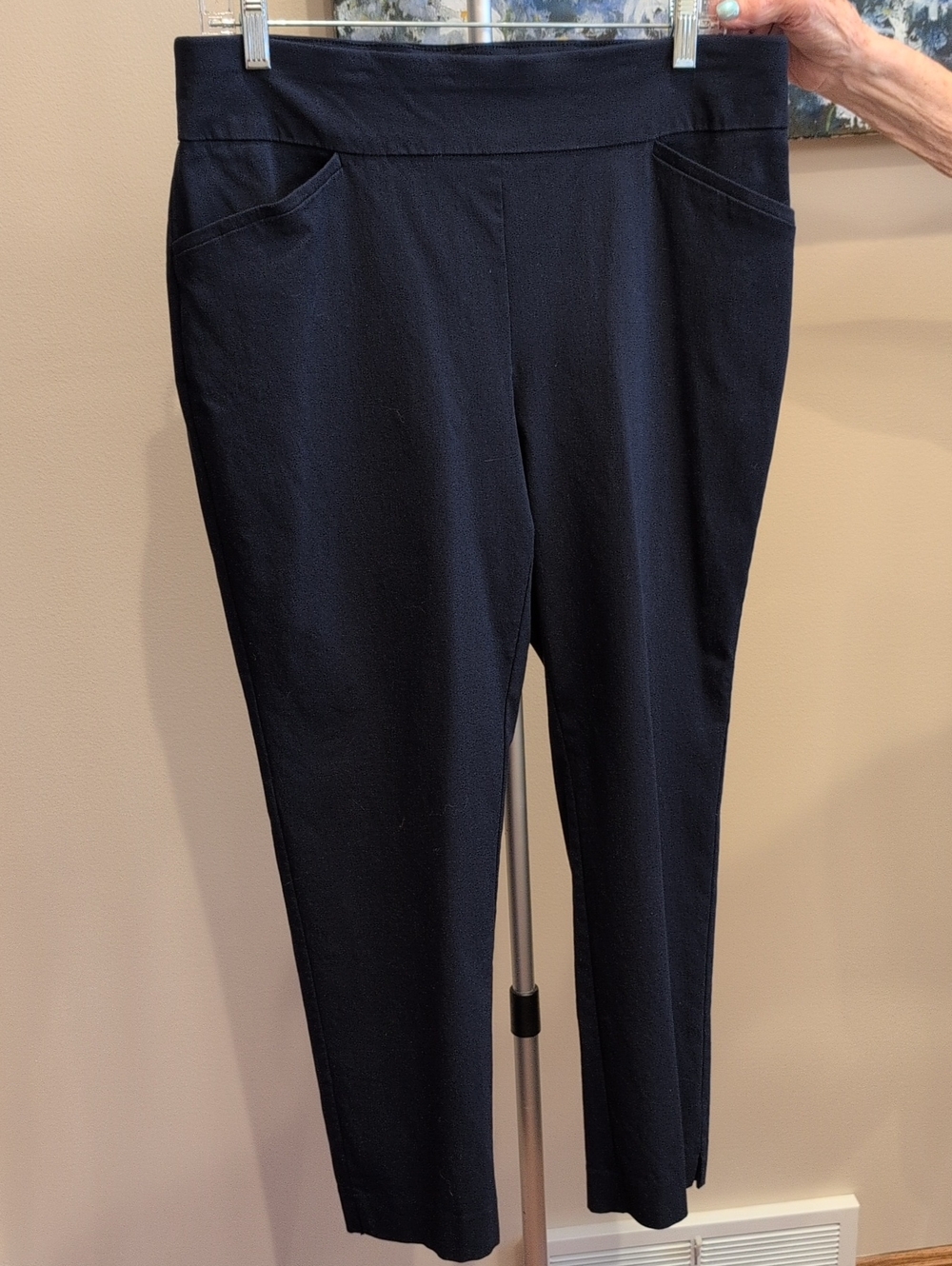 Chico's Navy Ankle Pull-On Pants